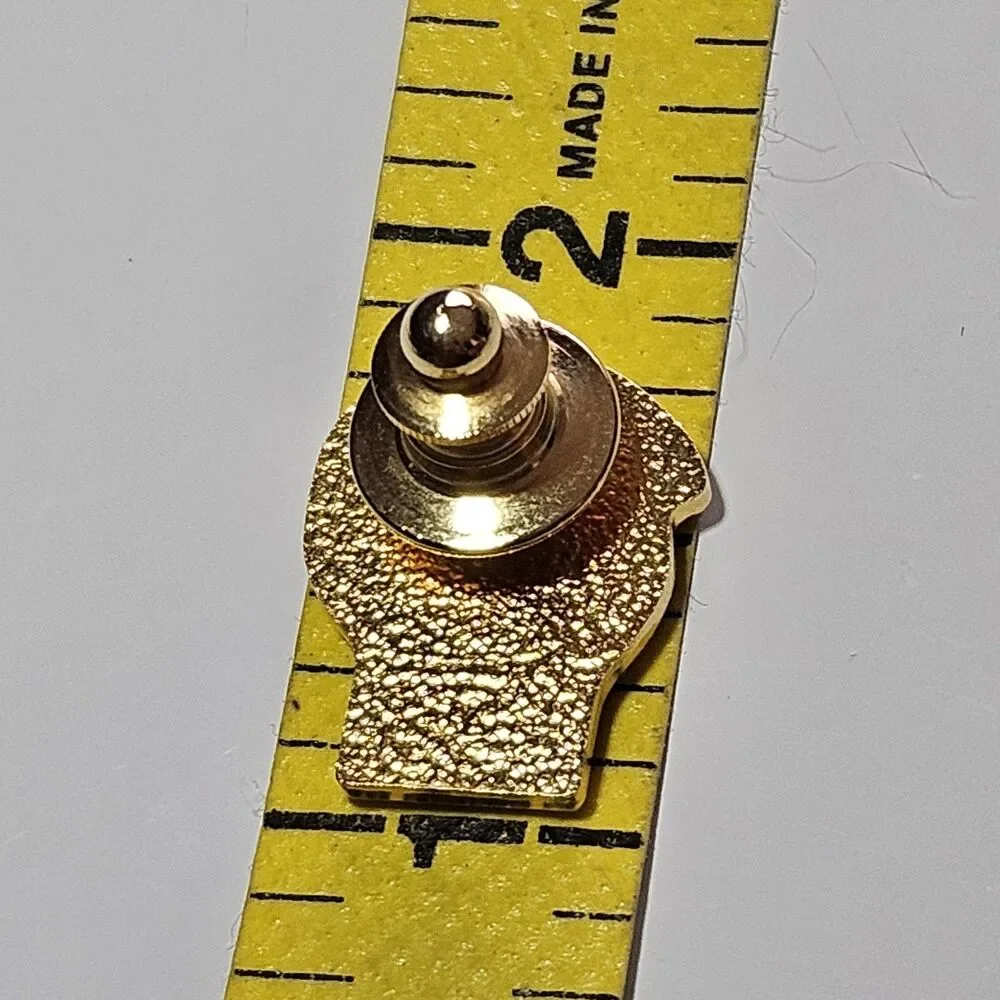 SPP Gold Tone Lapel Pin Featuring Star And Spiral Symbol Vintage Collectible